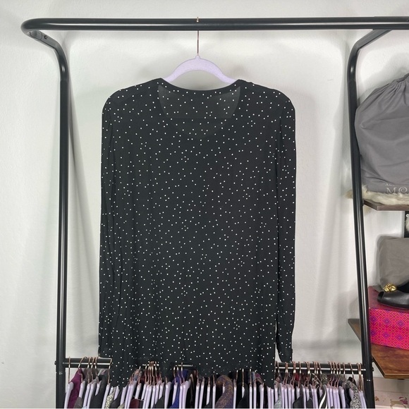 J. Jill Black & White Polka Square Crepe Blouse - Picture 7 of 8